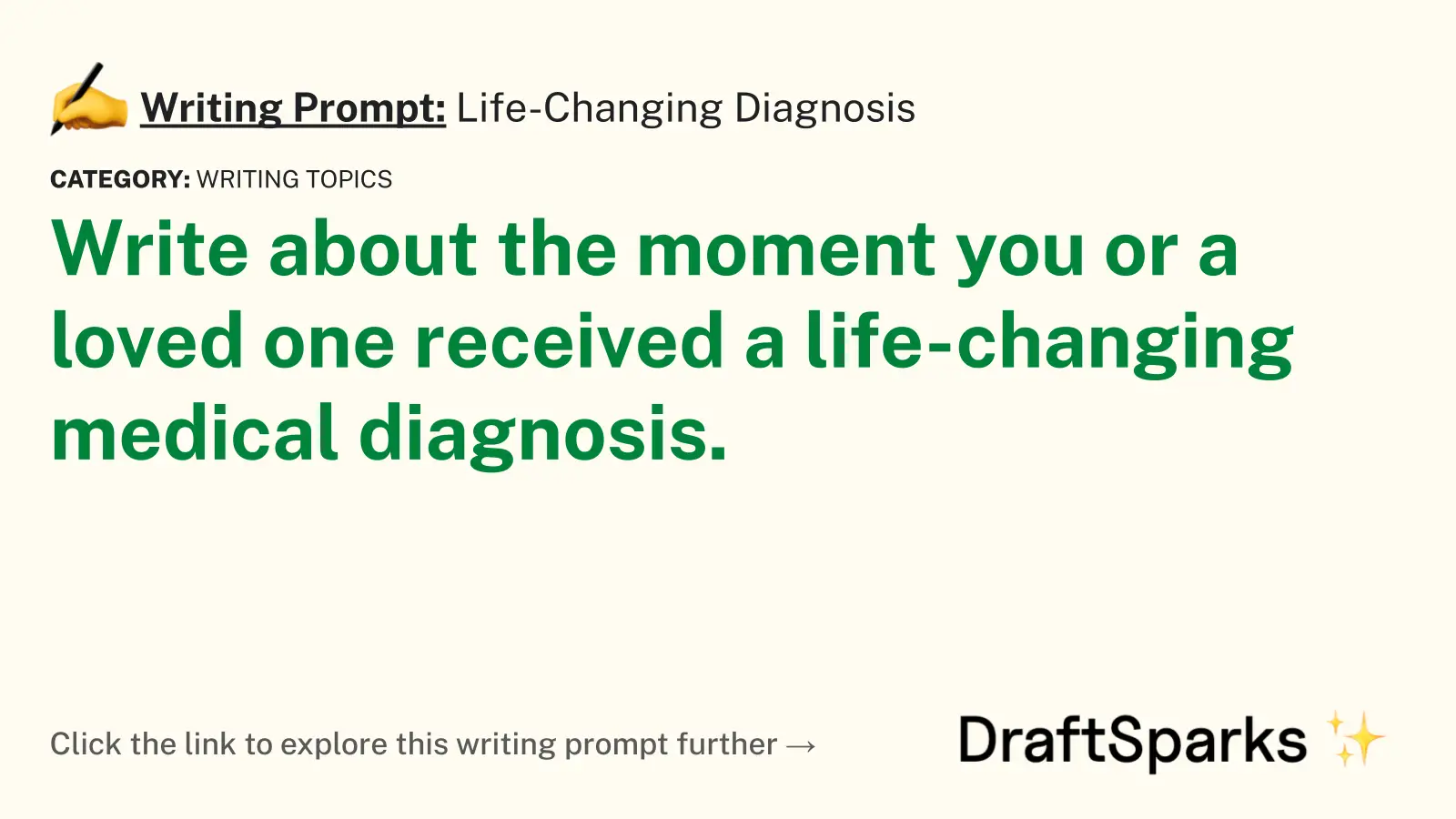 Life-Changing Diagnosis