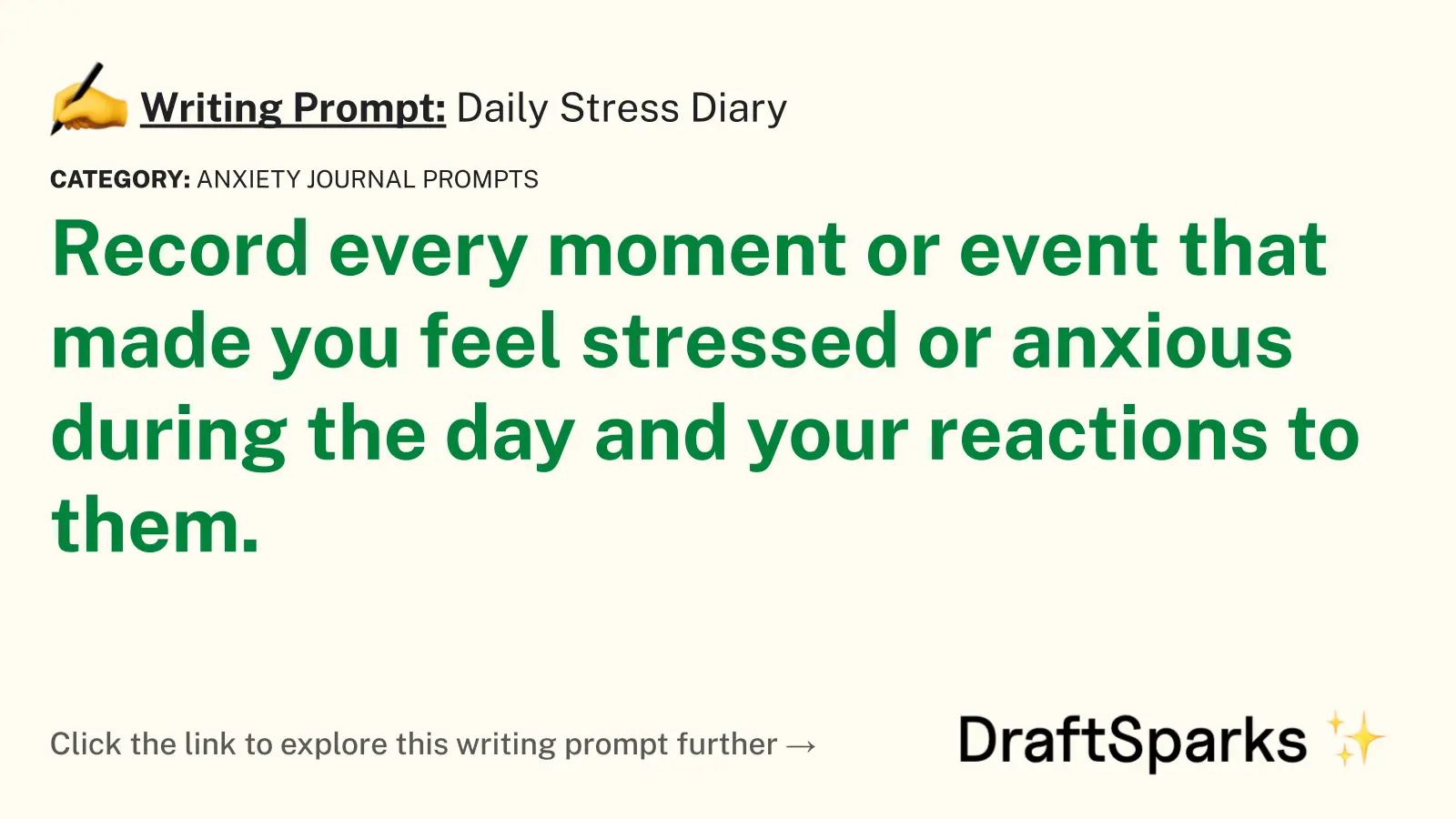 Daily Stress Diary