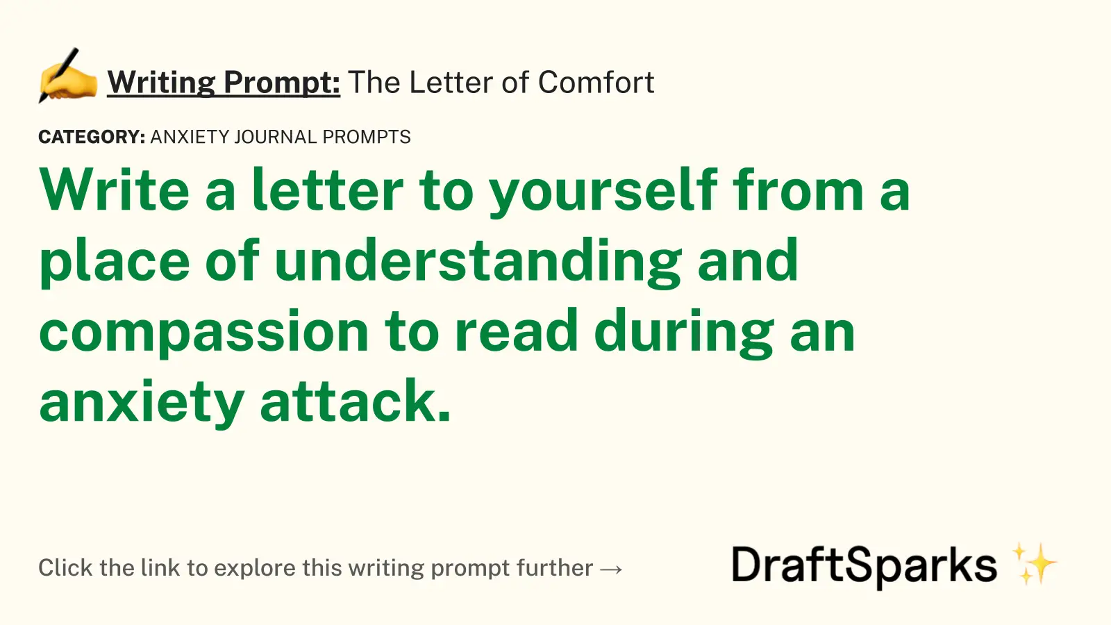 The Letter of Comfort