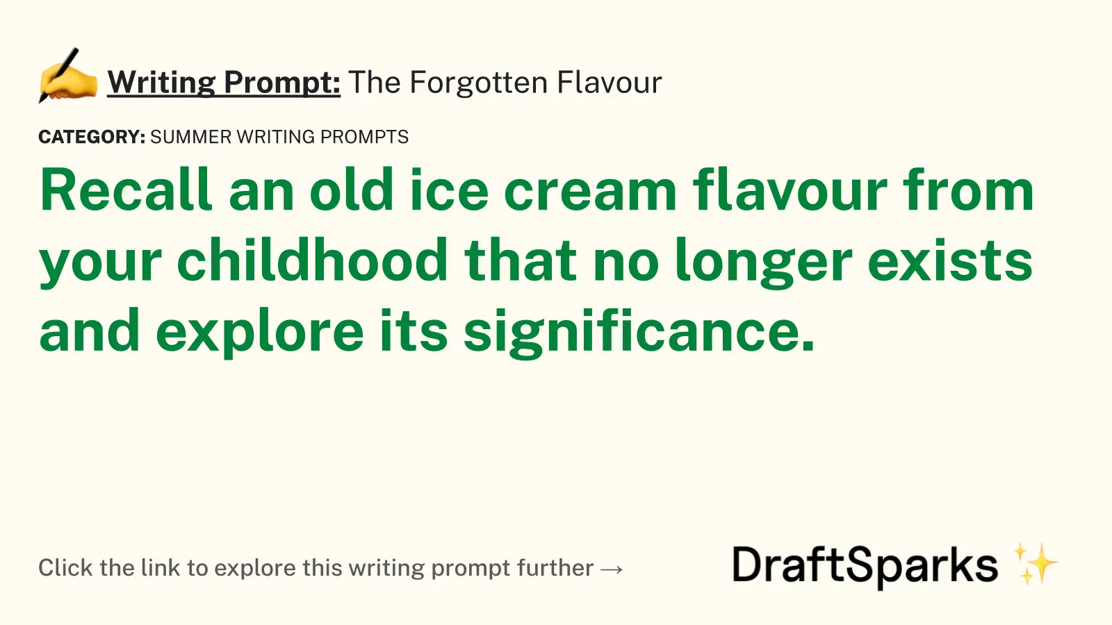 The Forgotten Flavour