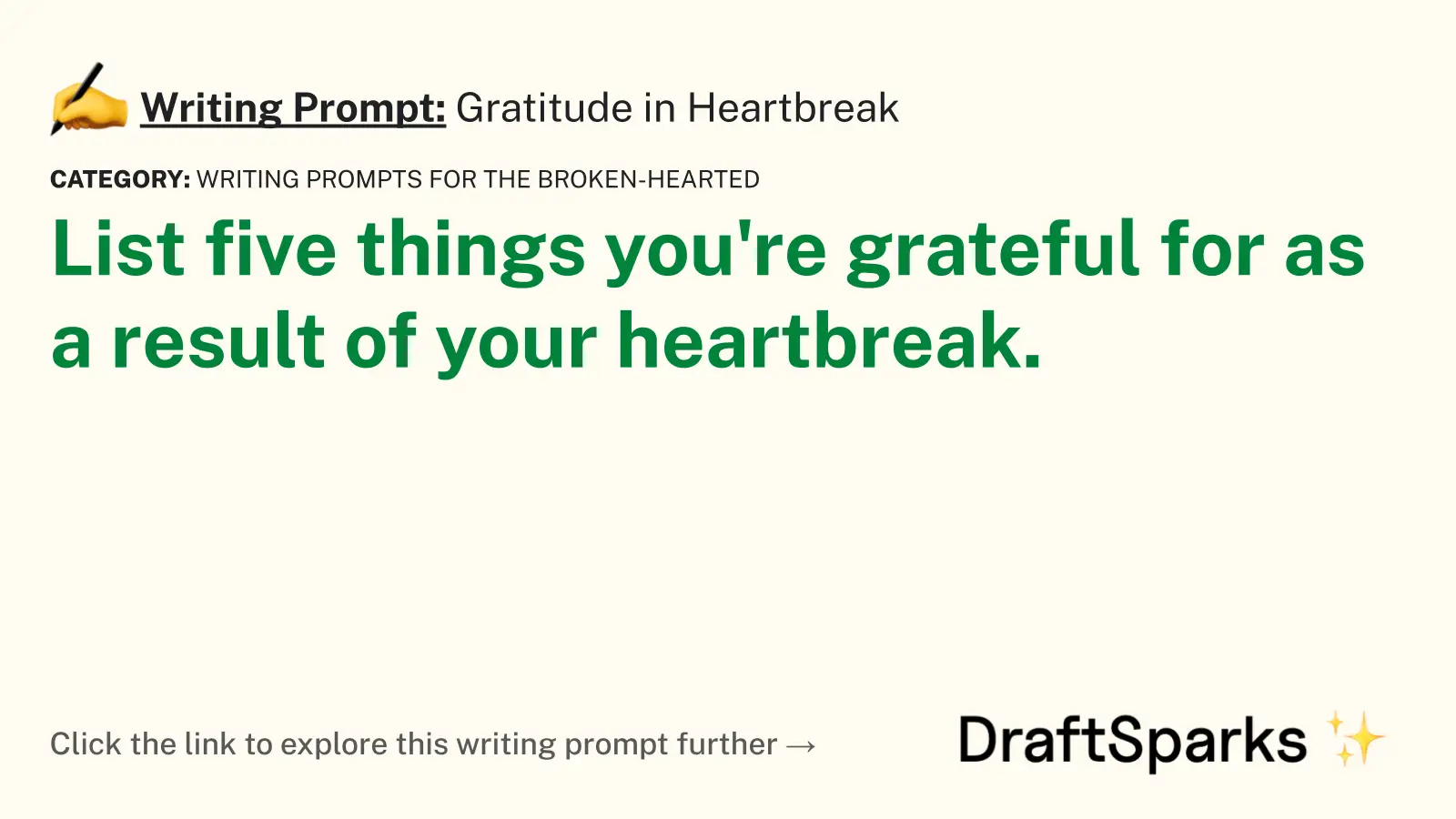 Gratitude in Heartbreak