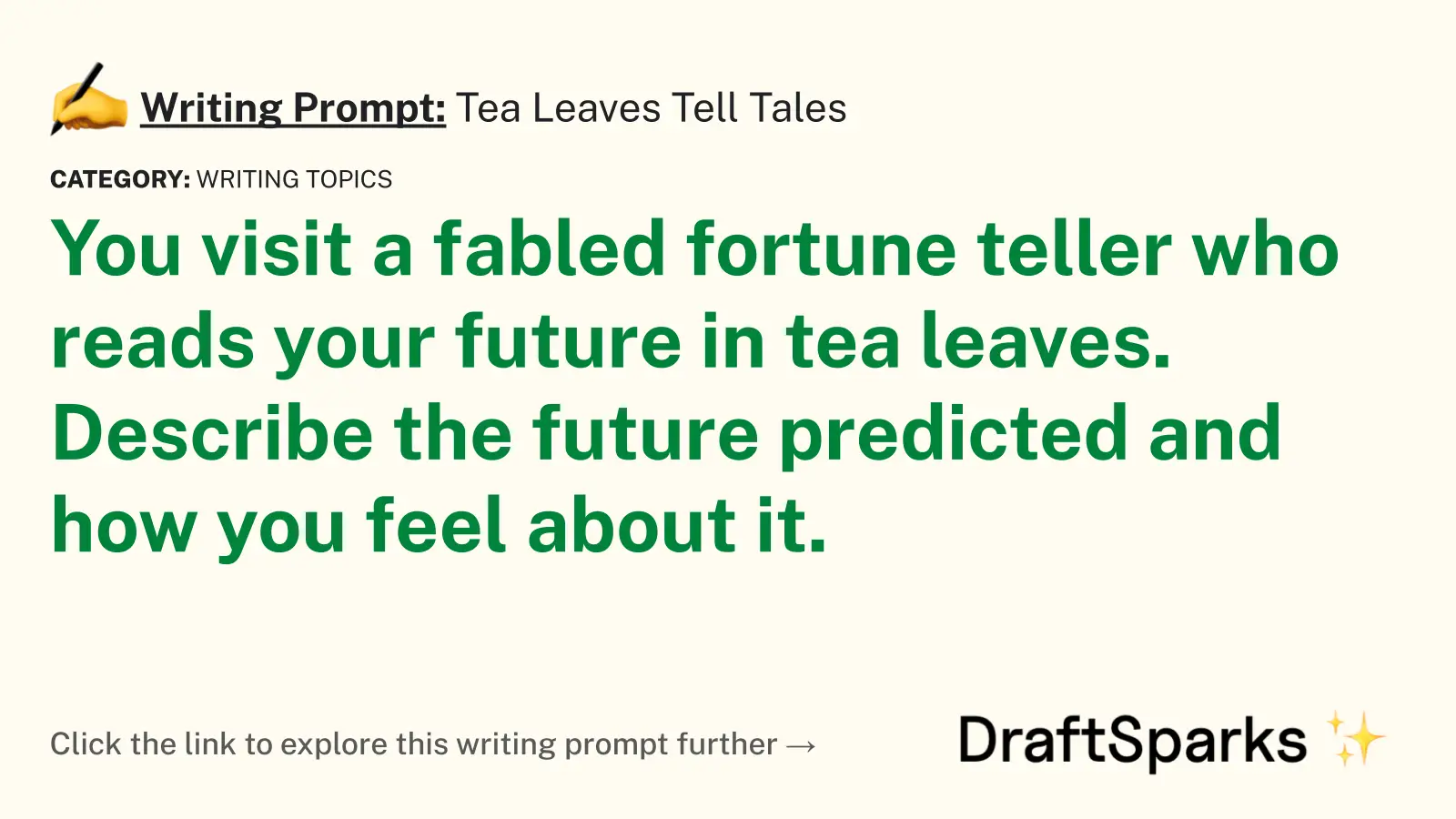 Tea Leaves Tell Tales