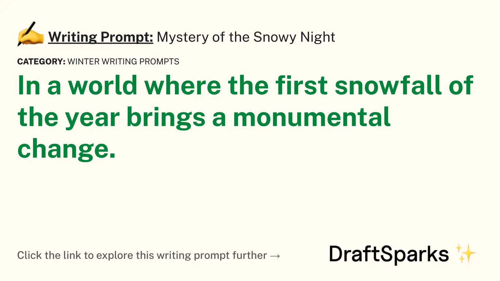 Mystery of the Snowy Night