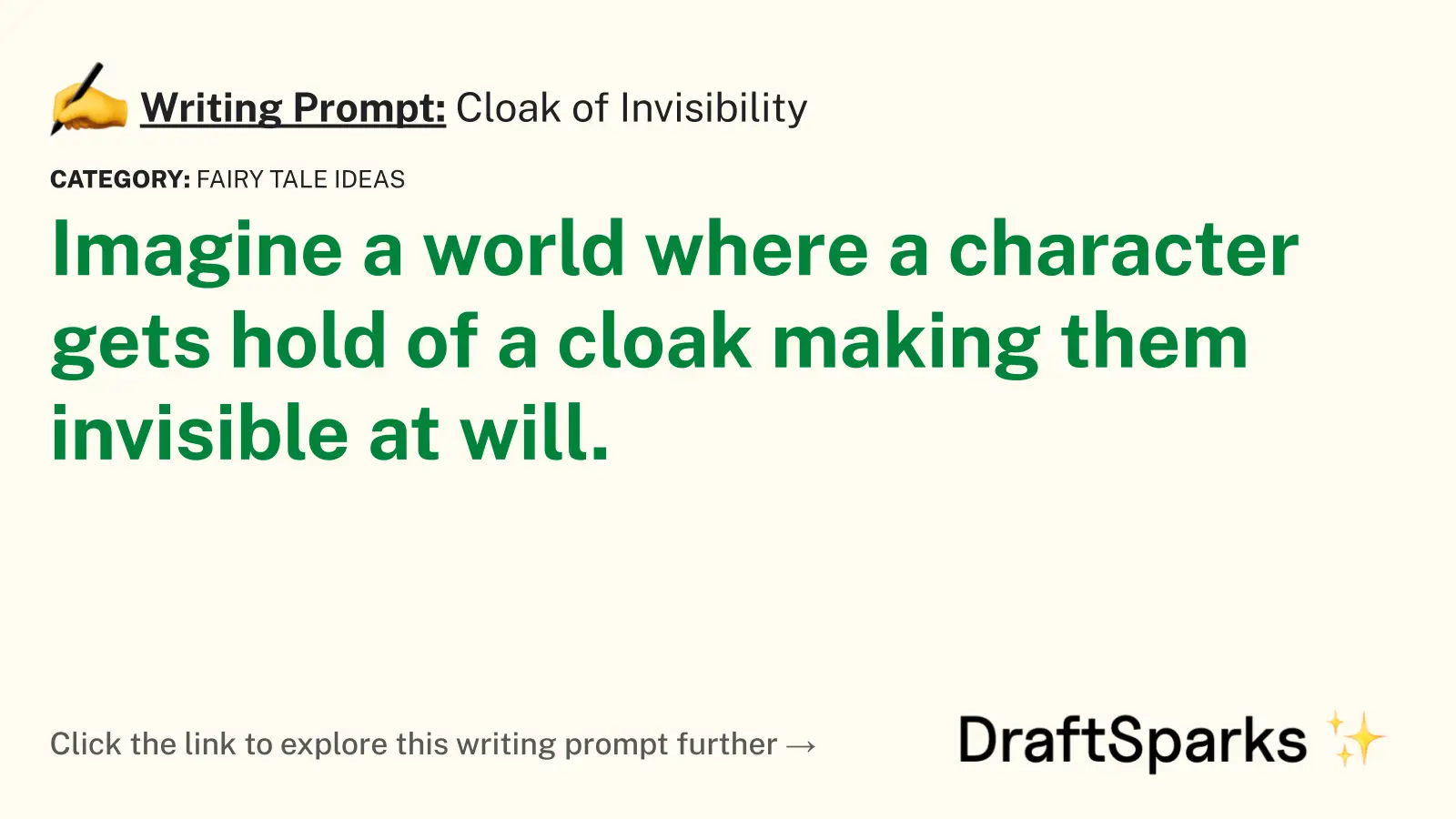 Cloak of Invisibility