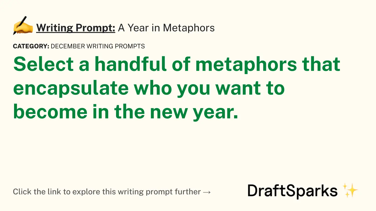 A Year in Metaphors