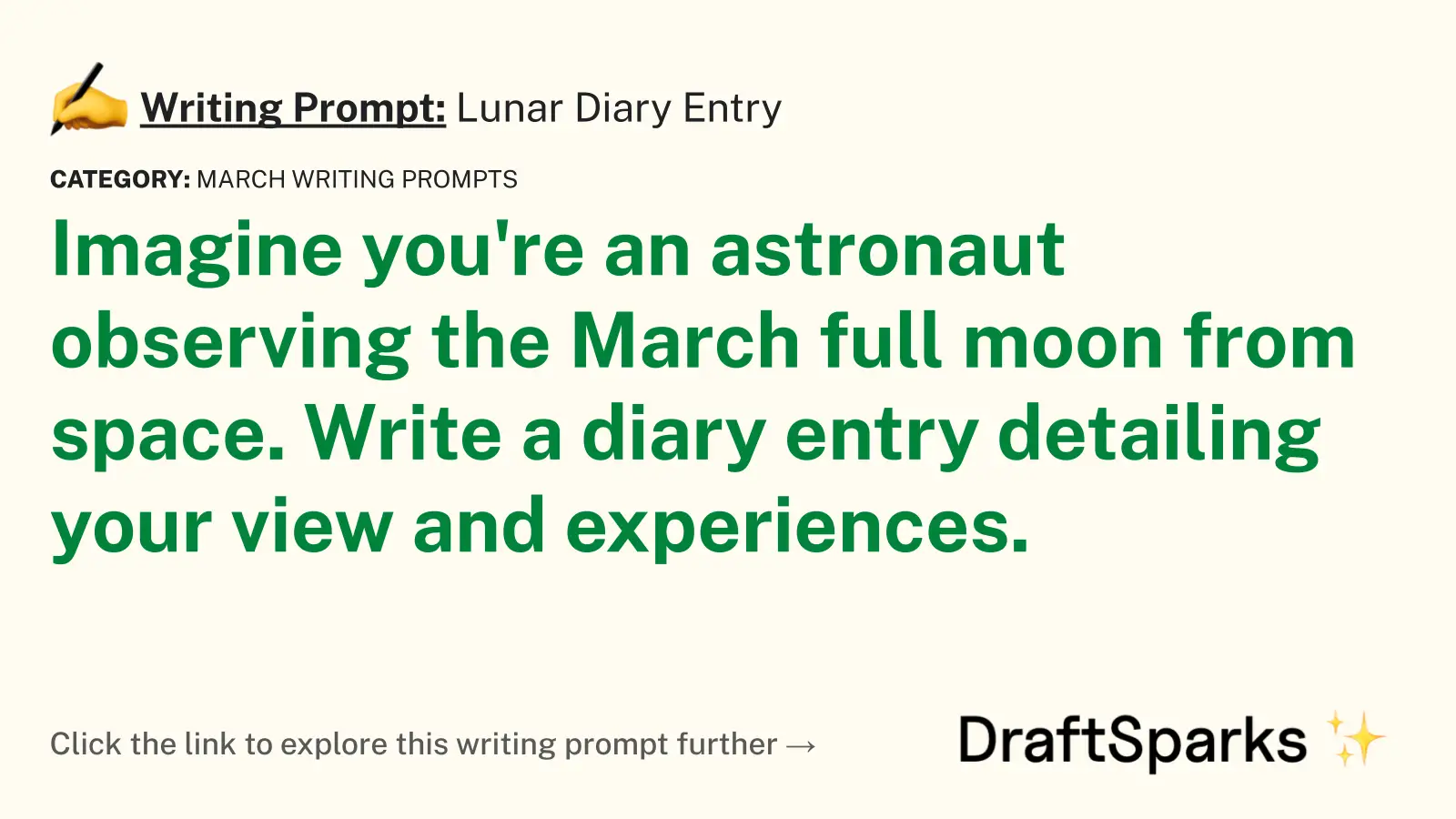 Lunar Diary Entry