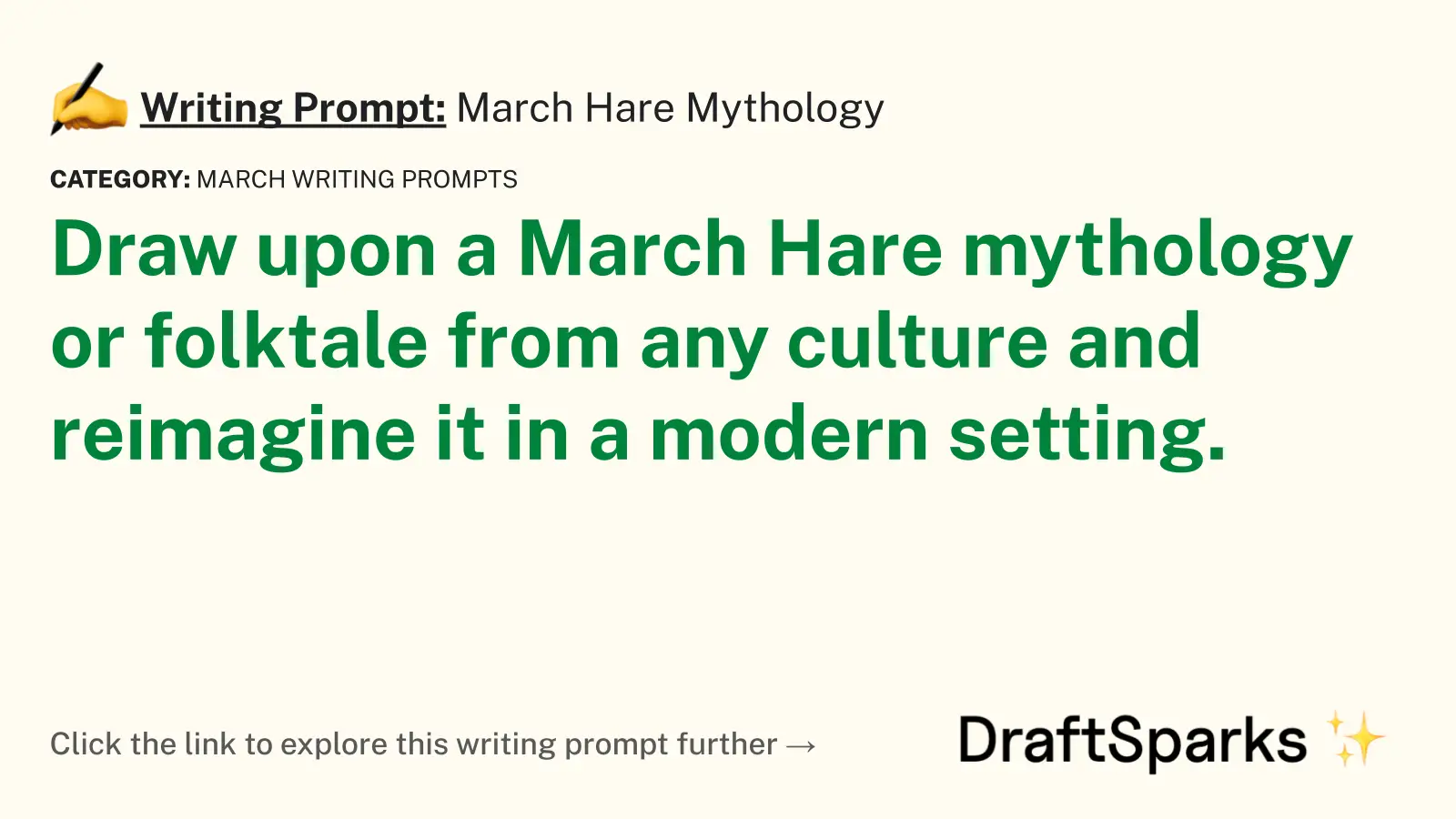 March Hare Mythology