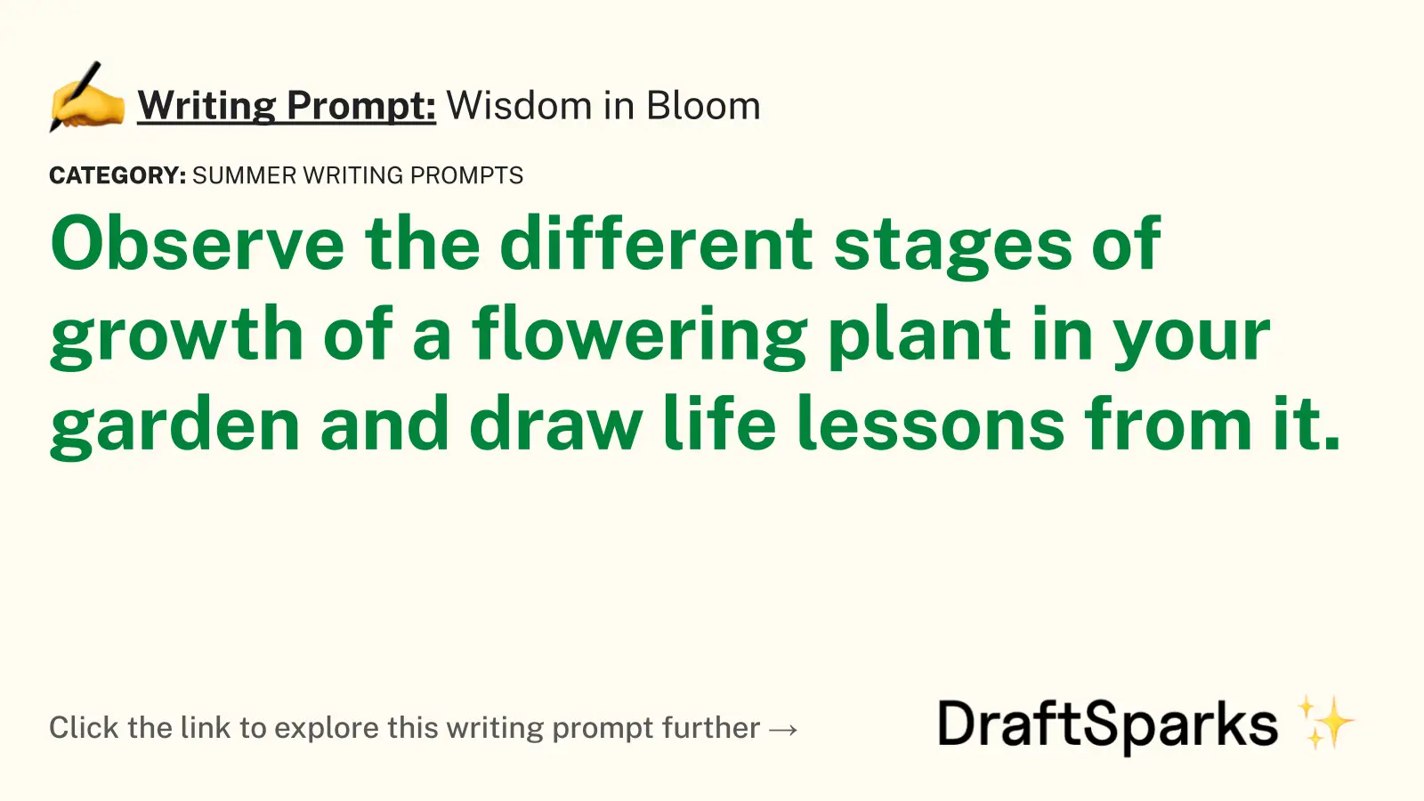 Wisdom in Bloom