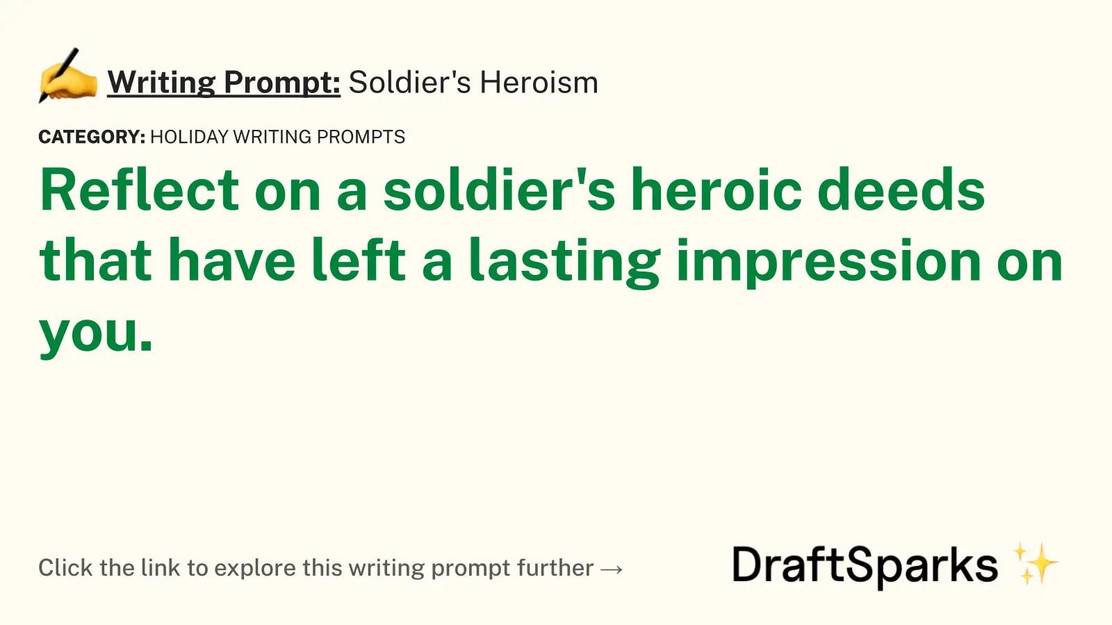 Soldier’s Heroism