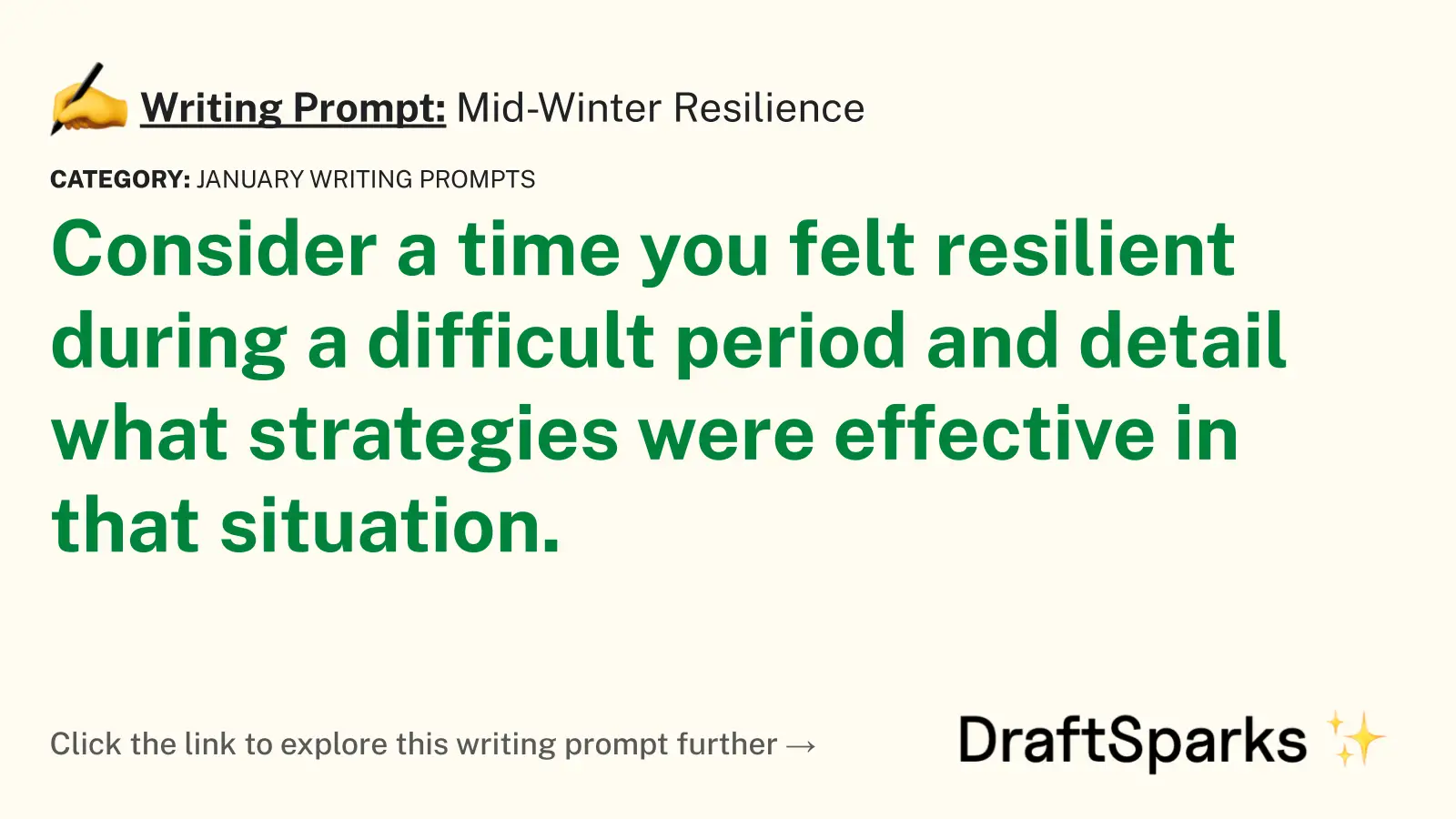 Mid-Winter Resilience