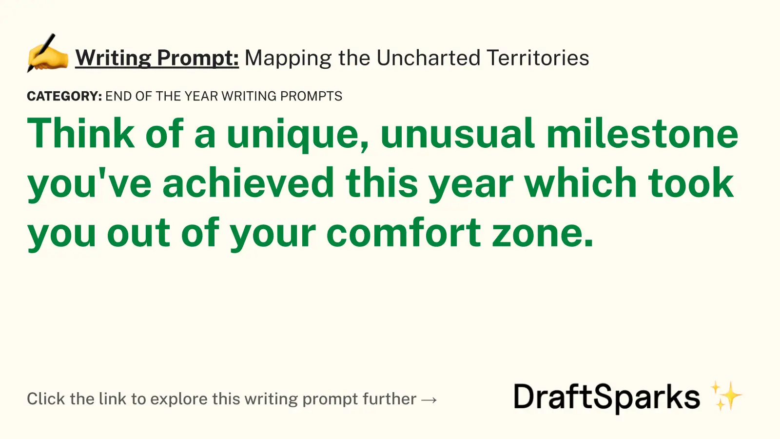 Writing Prompt: Mapping the Uncharted Territories • DraftSparks