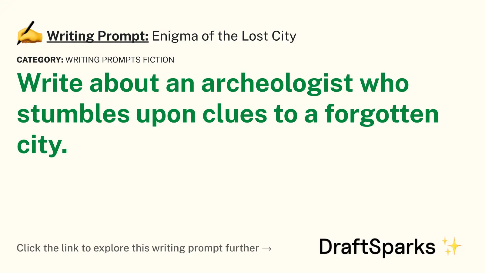 Enigma of the Lost City
