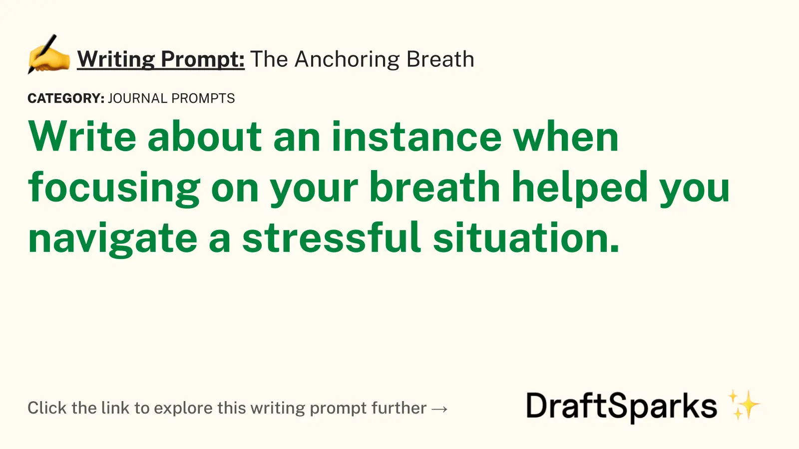 The Anchoring Breath