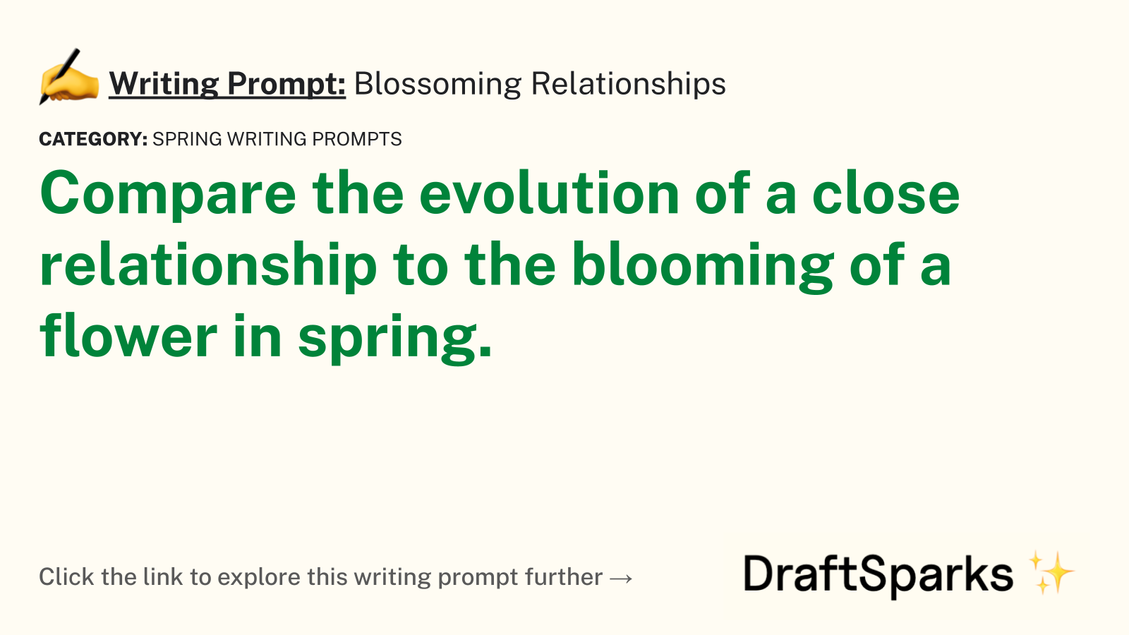 Blossoming Relationships