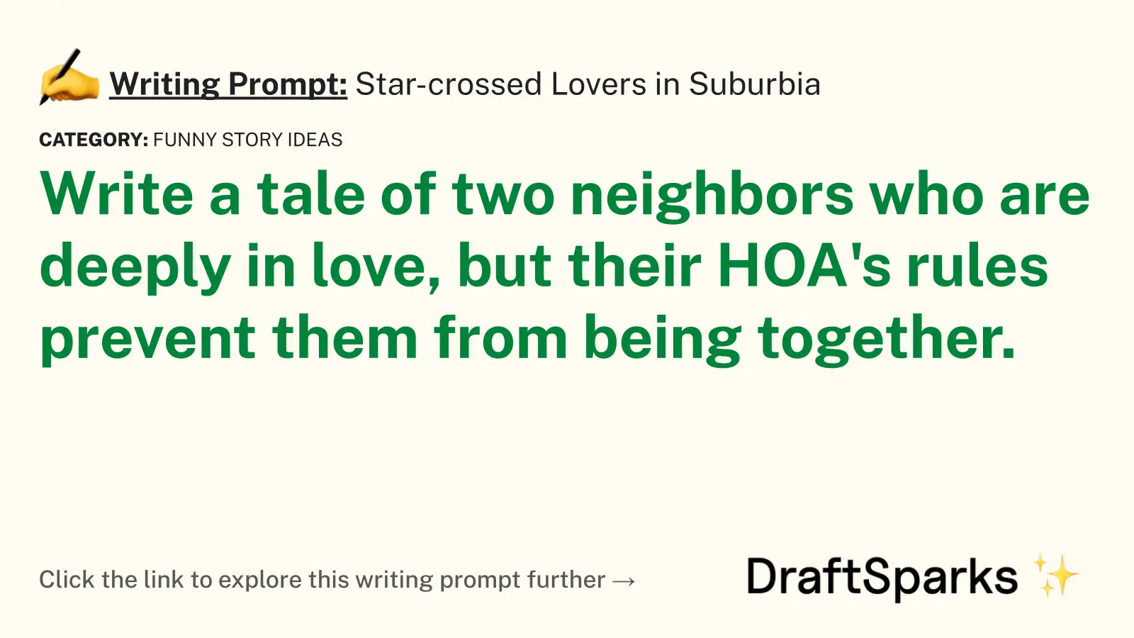 Star-crossed Lovers in Suburbia