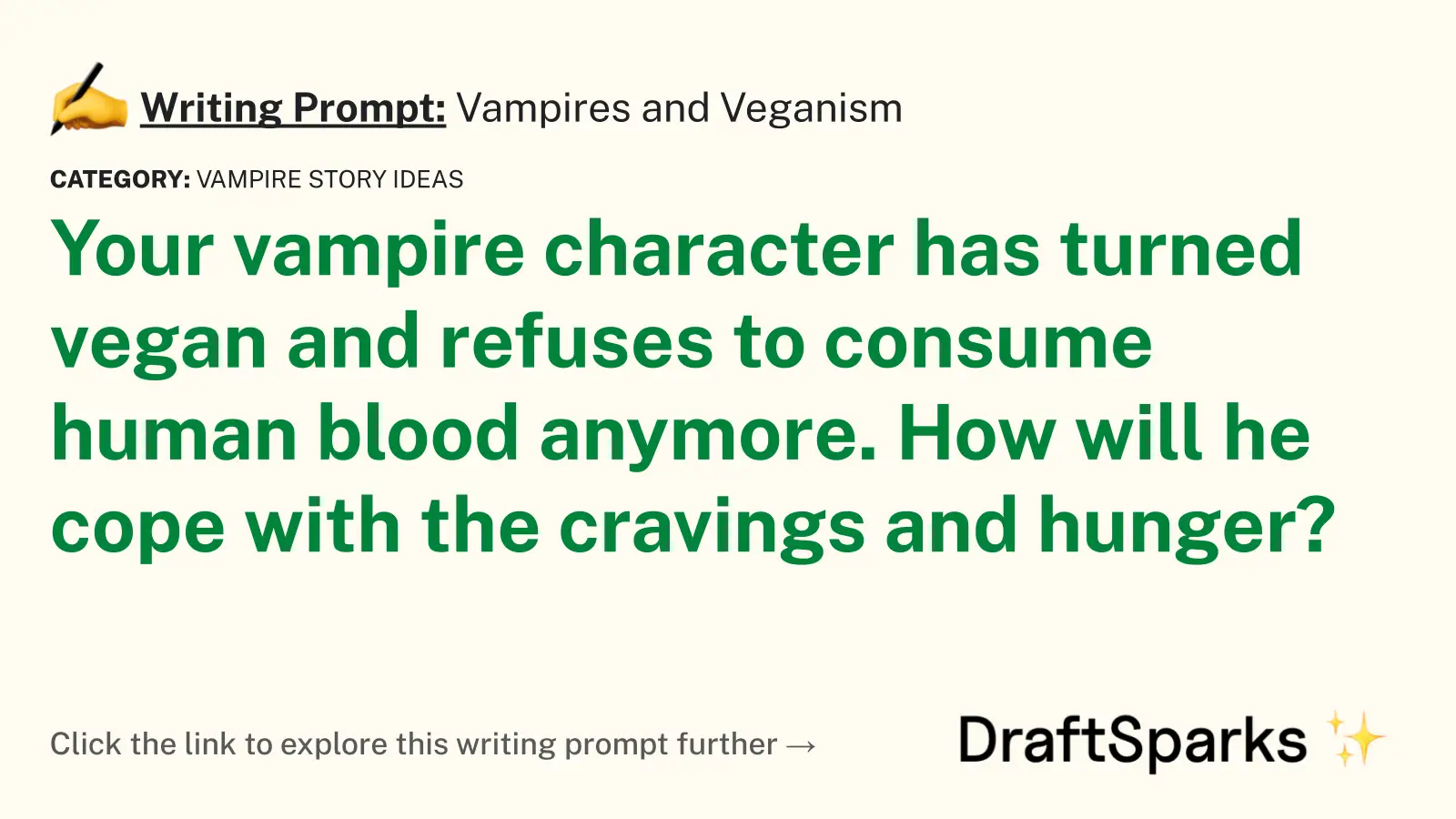 Vampires and Veganism