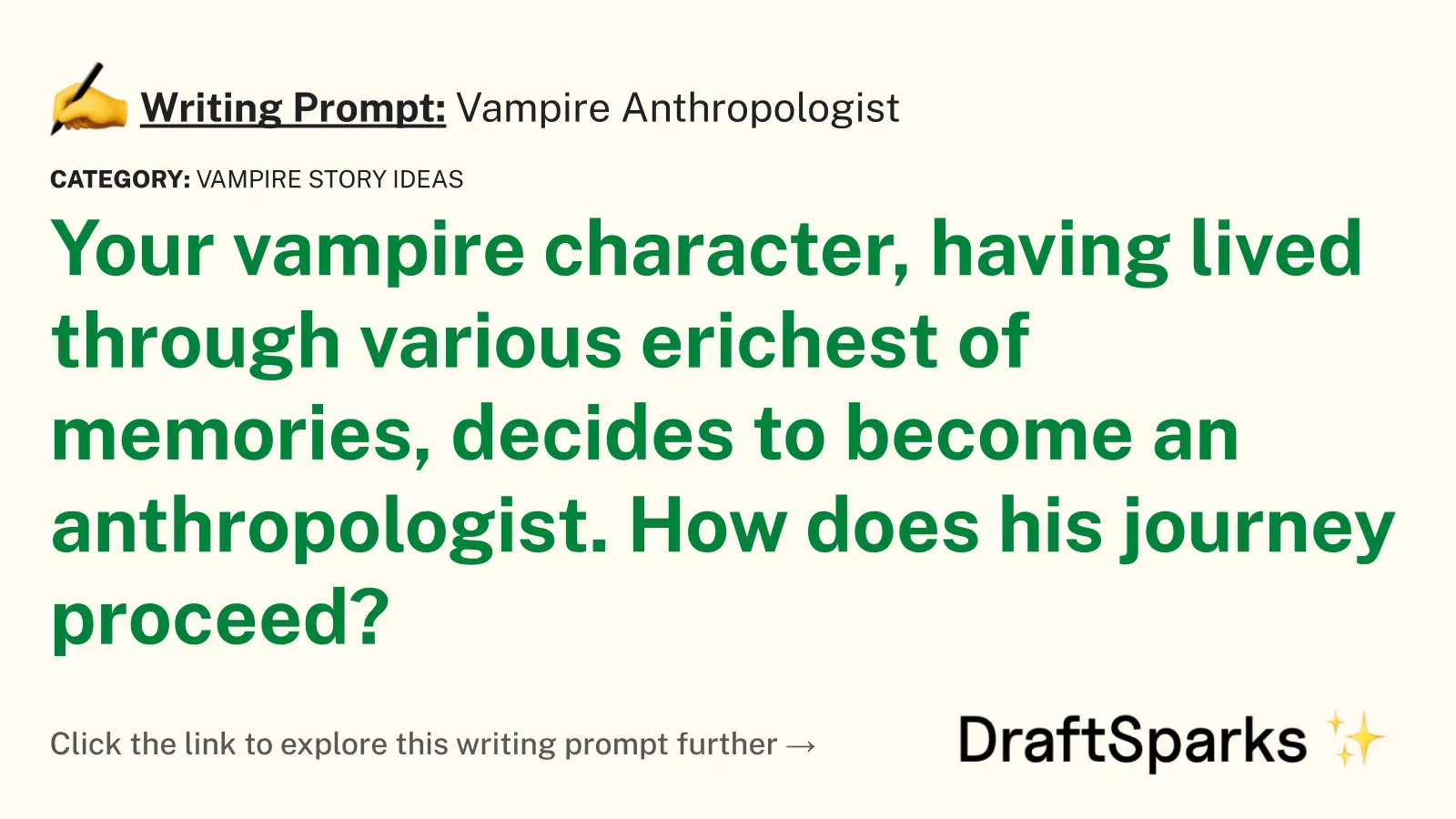 Vampire Anthropologist