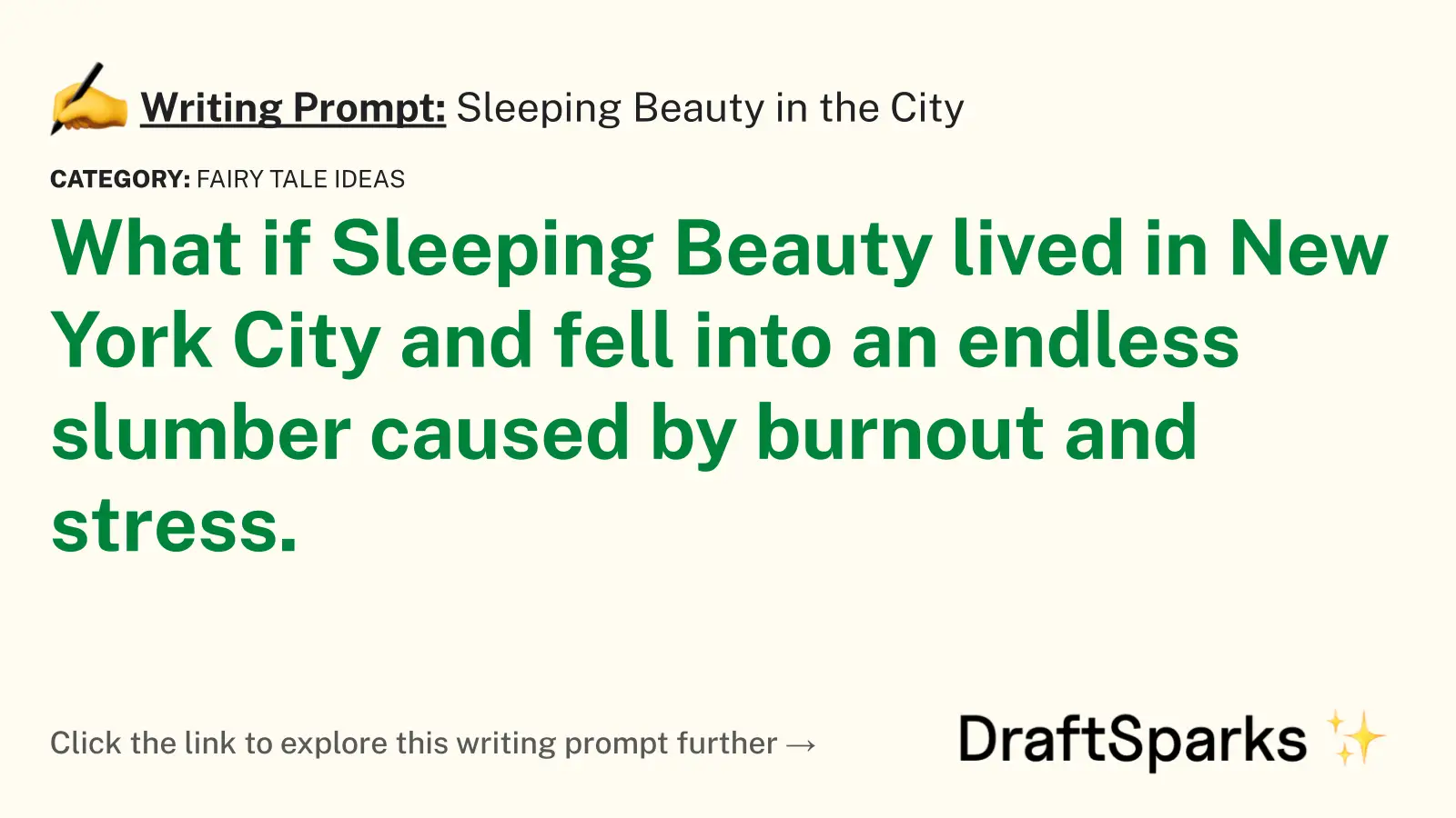 Sleeping Beauty in the City