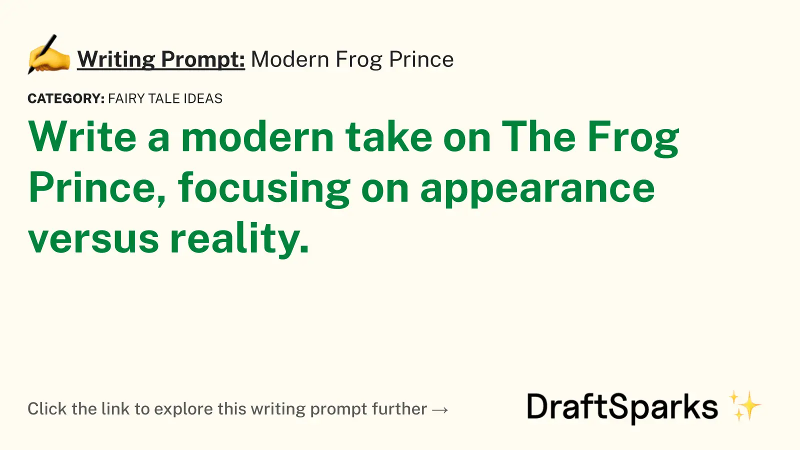 Modern Frog Prince