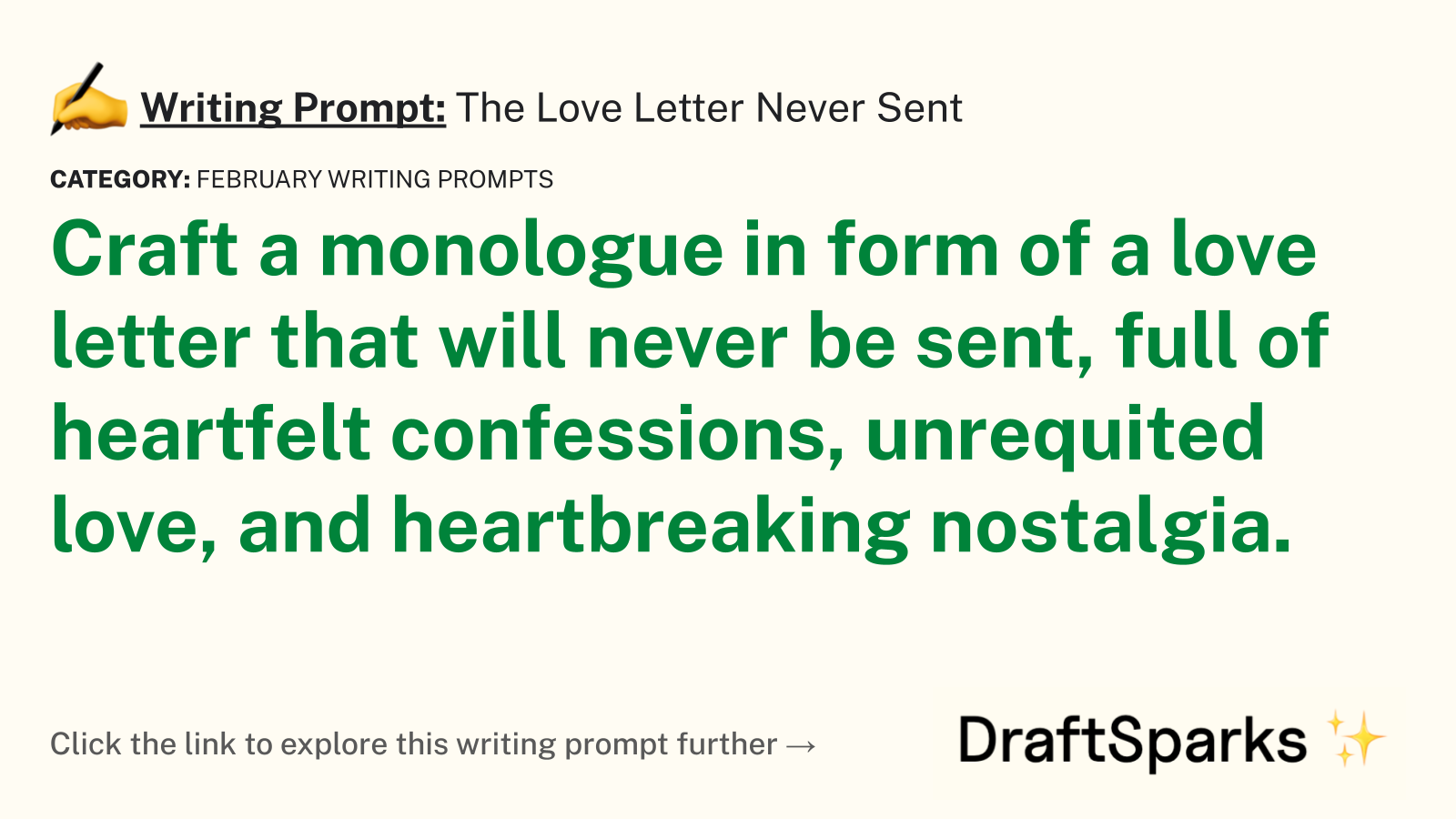 The Love Letter Never Sent