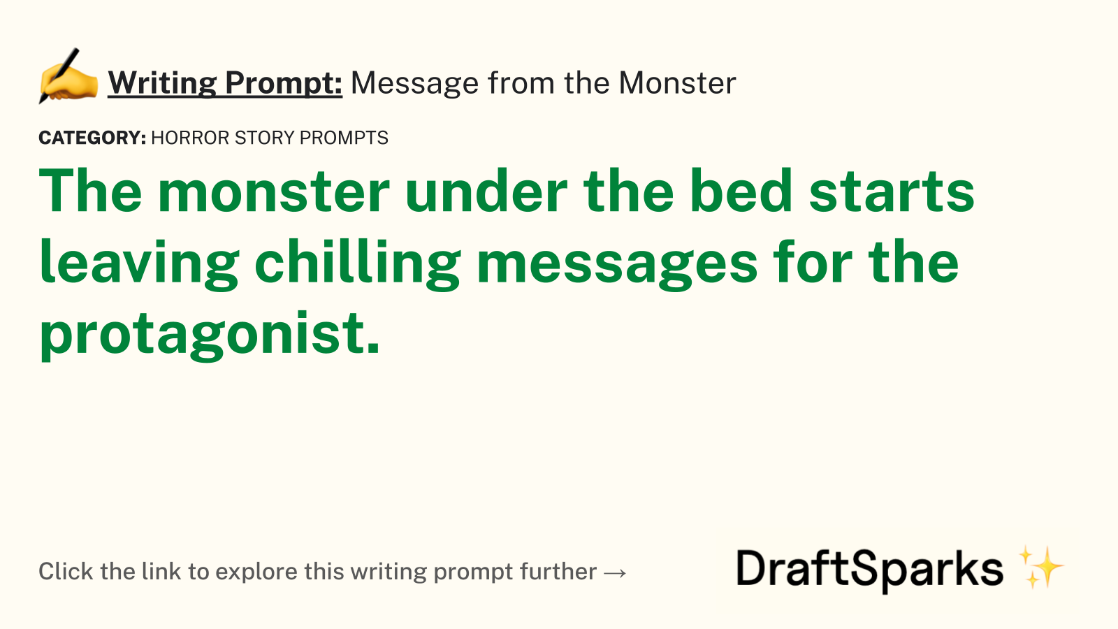 Message from the Monster
