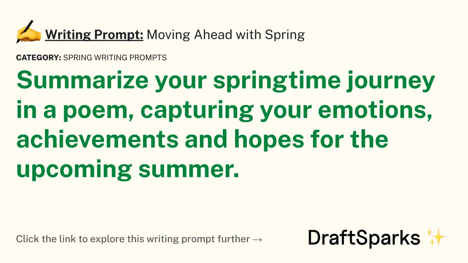 Moving Ahead with Spring