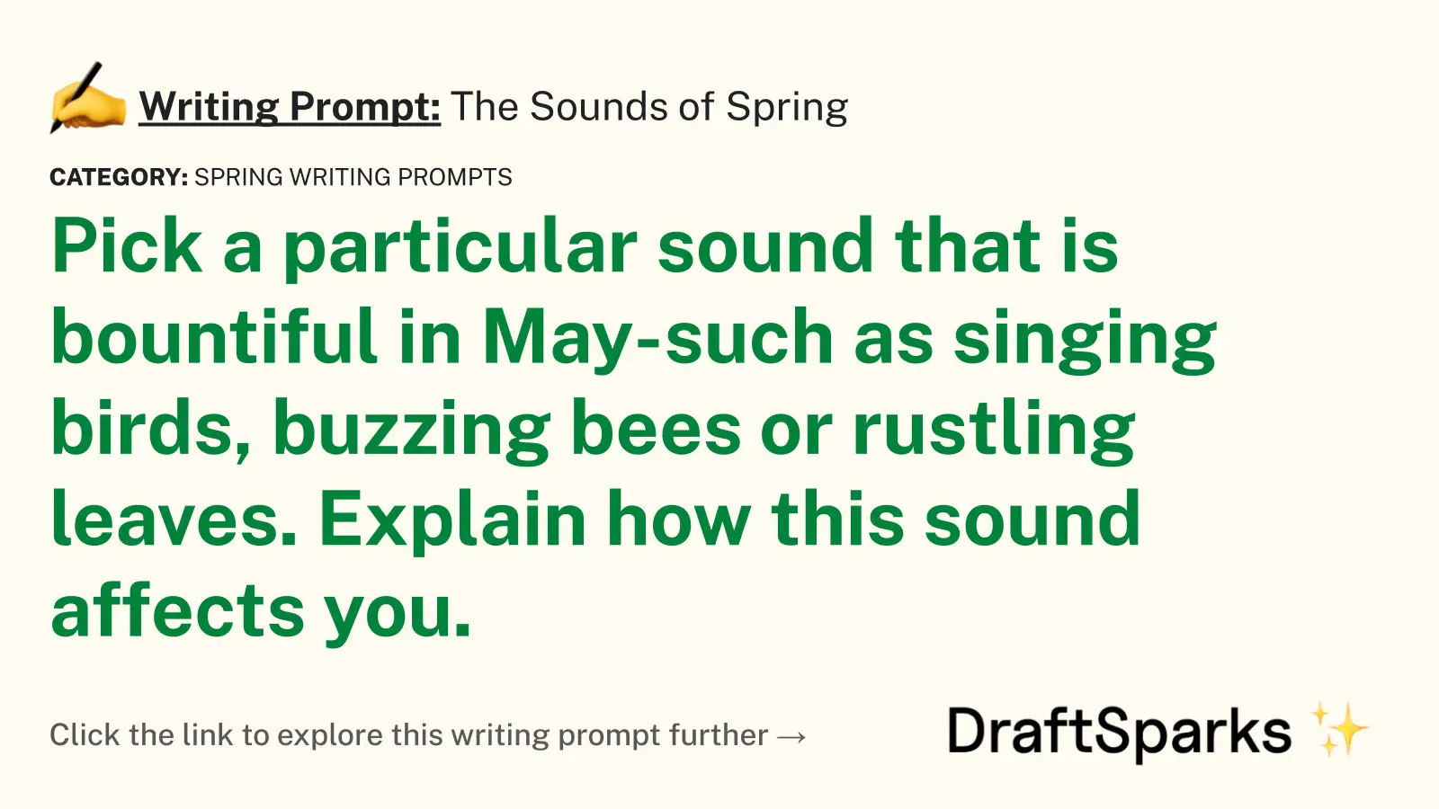 The Sounds of Spring