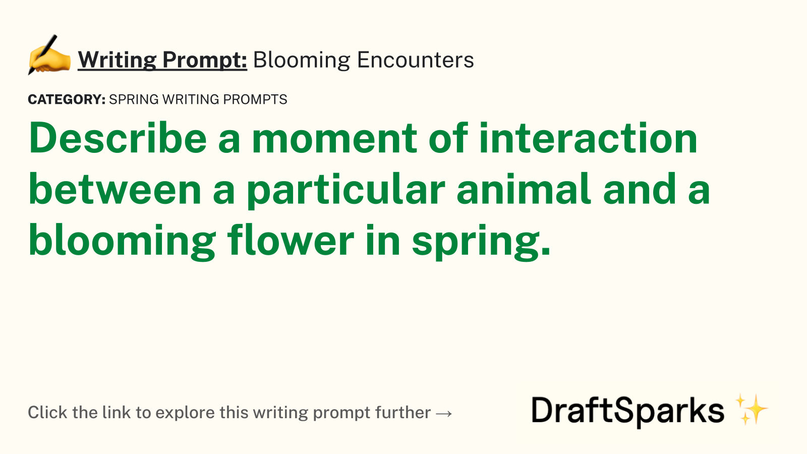 Blooming Encounters