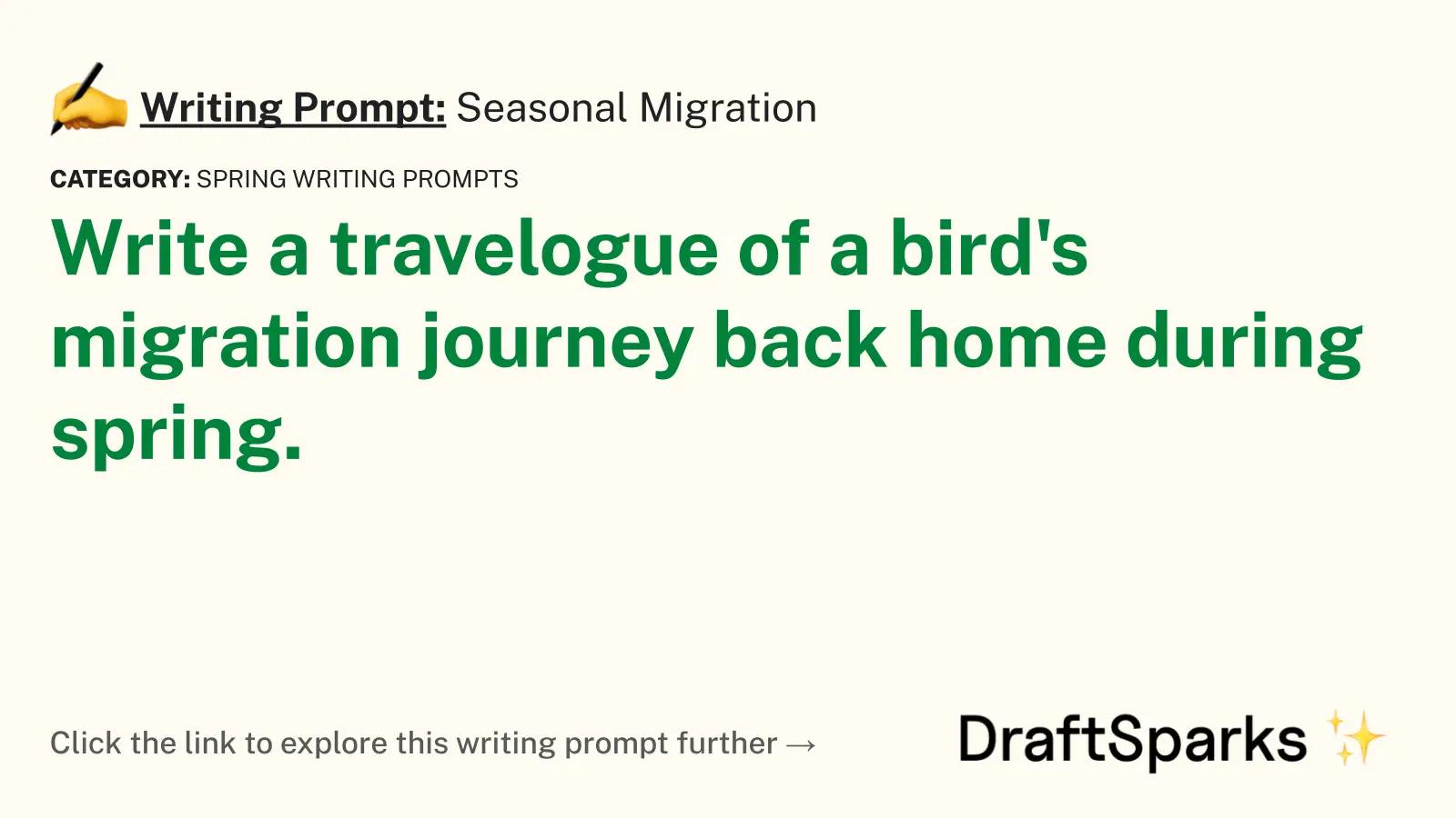 Seasonal Migration