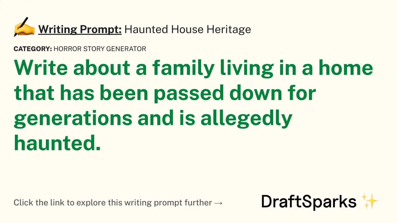 Haunted House Heritage