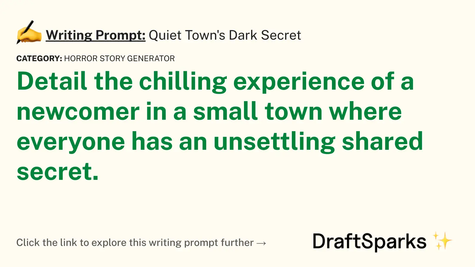 Quiet Town’s Dark Secret