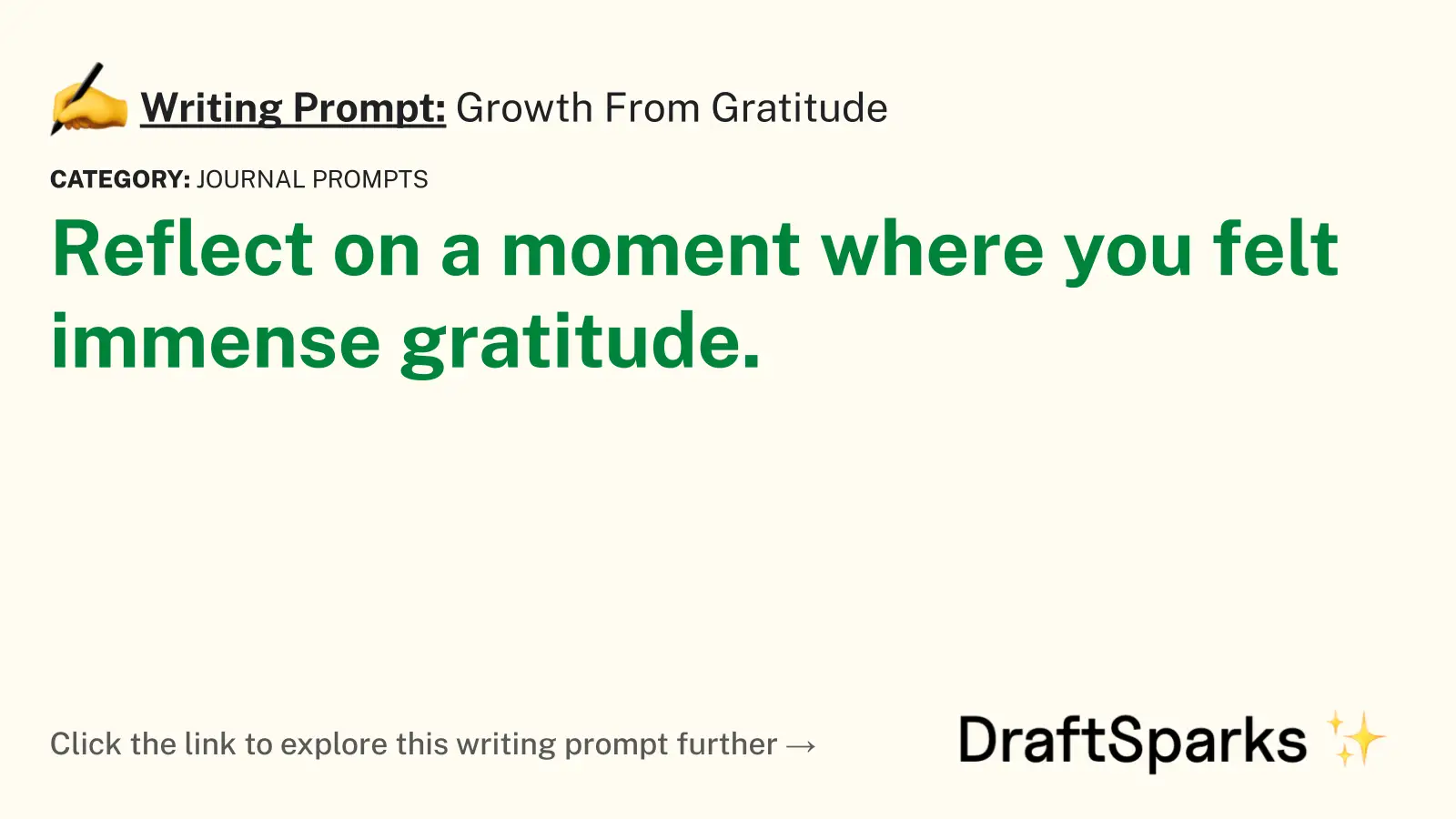 Growth From Gratitude