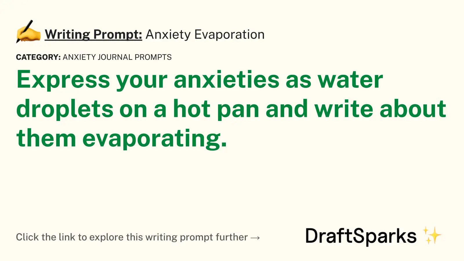 Anxiety Evaporation