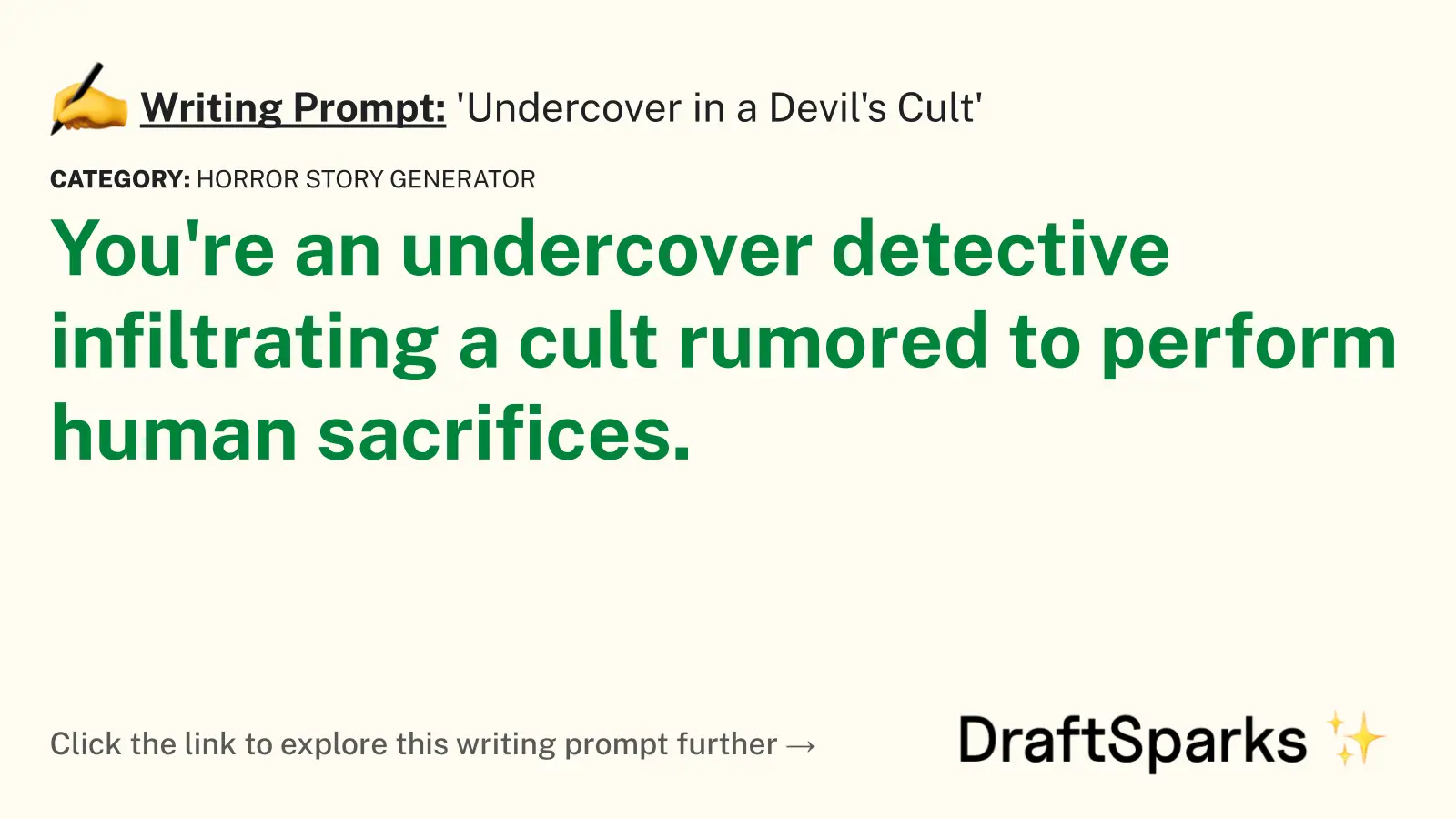 ‘Undercover in a Devil’s Cult’