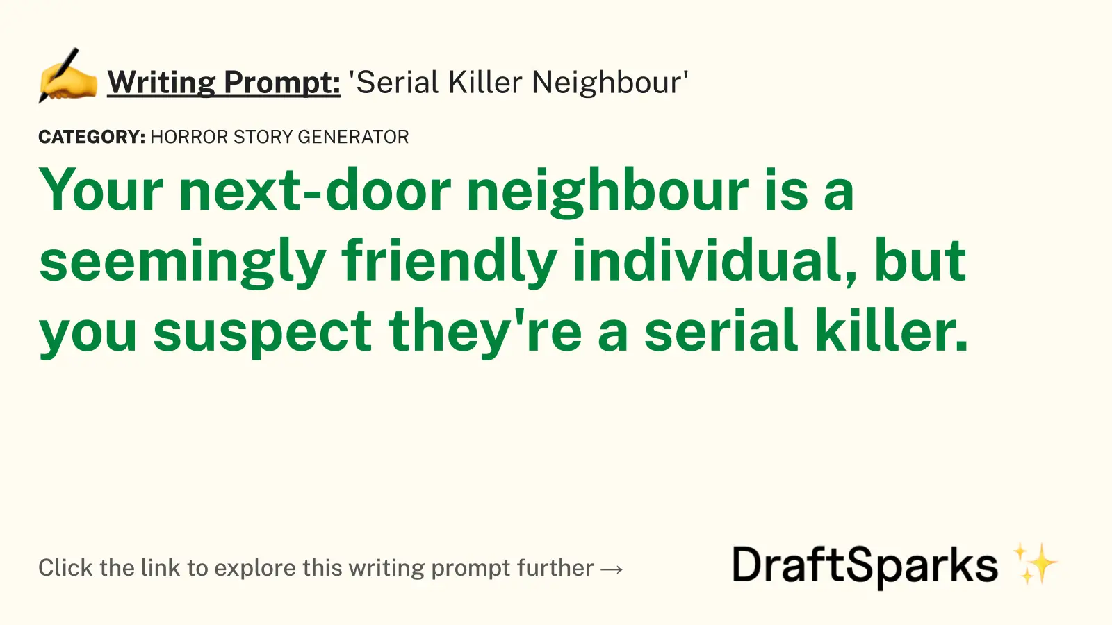 ‘Serial Killer Neighbour’