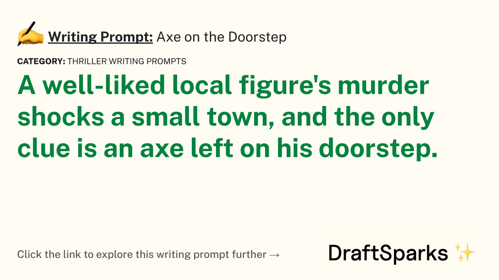 Axe on the Doorstep