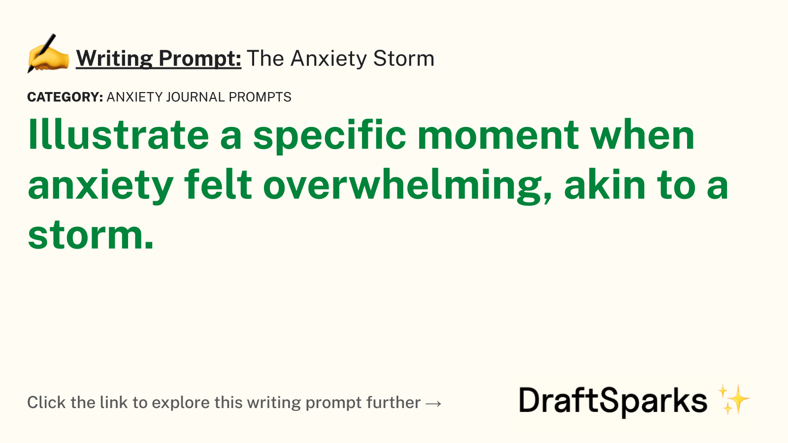 The Anxiety Storm