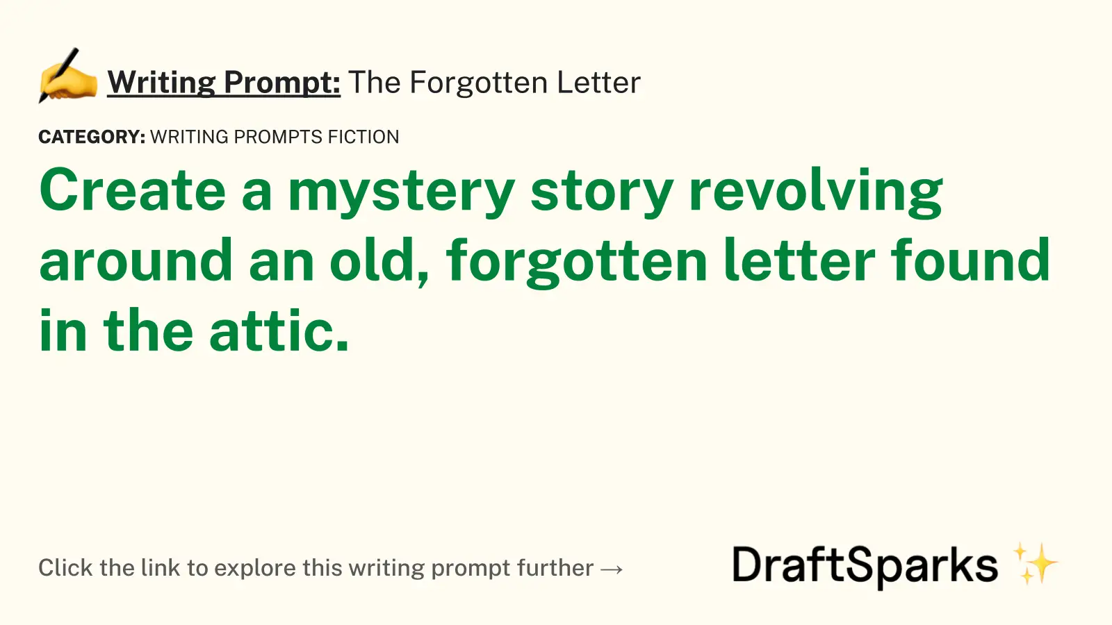 The Forgotten Letter