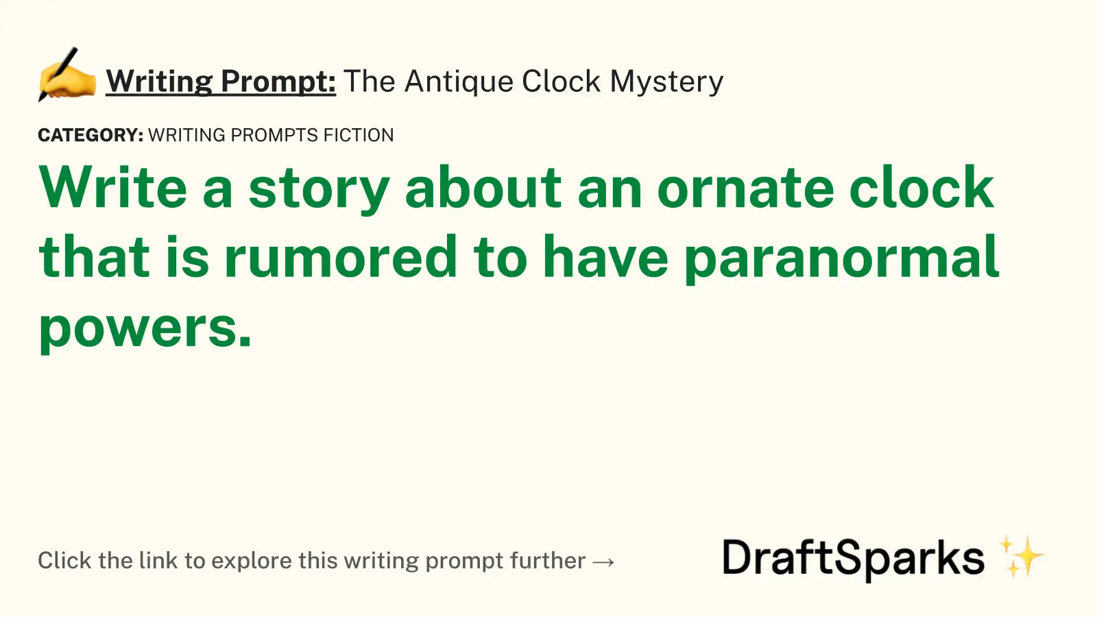 The Antique Clock Mystery
