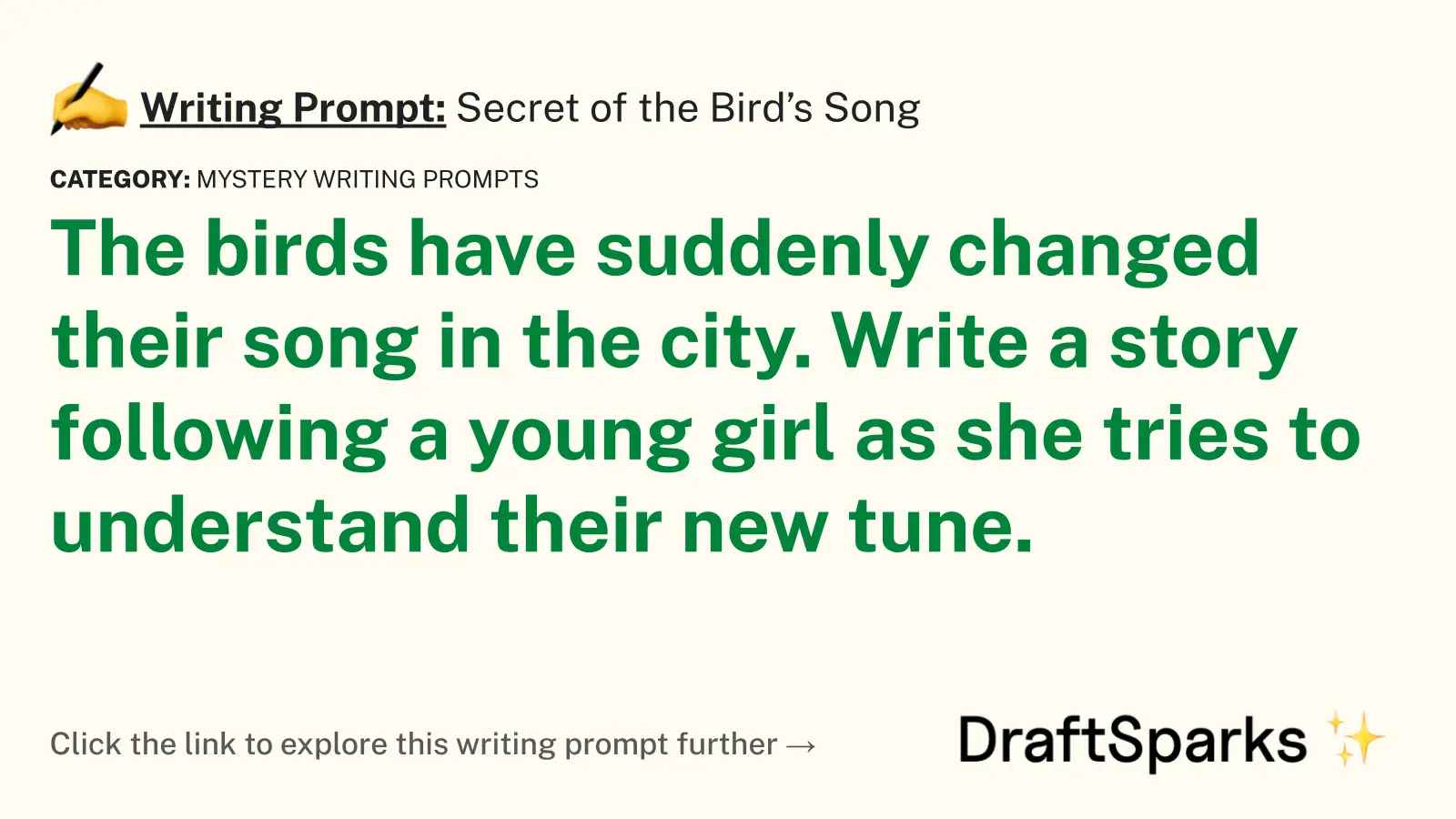 Secret of the Bird’s Song
