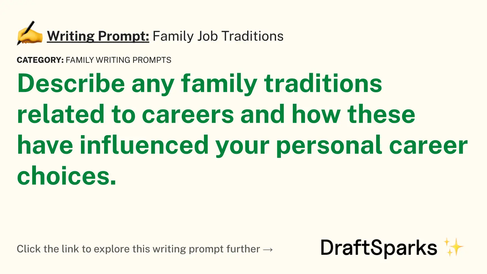 Family Job Traditions