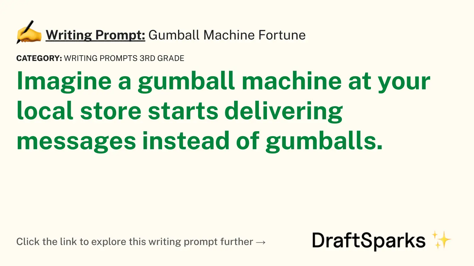 Gumball Machine Fortune