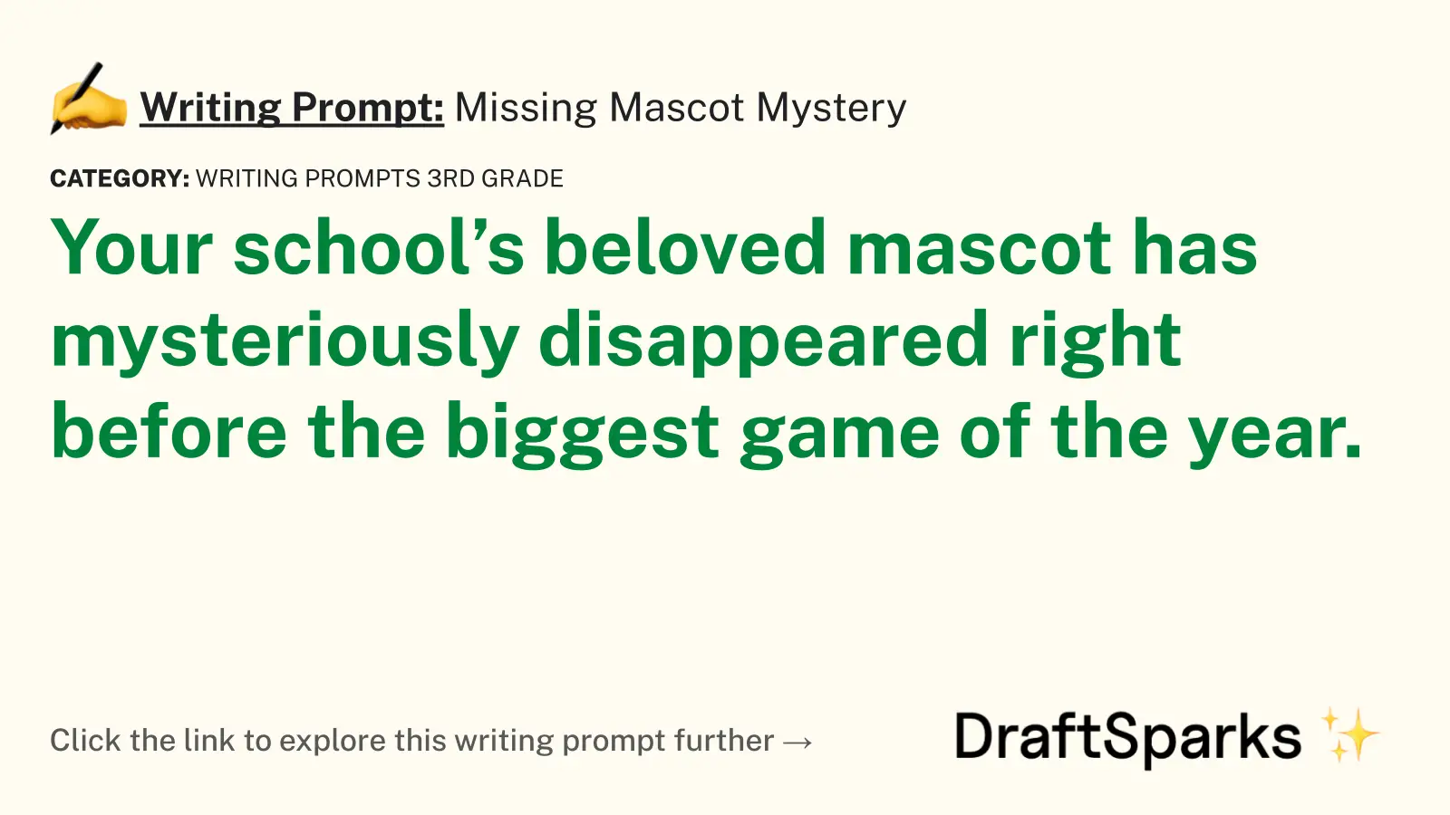 Missing Mascot Mystery