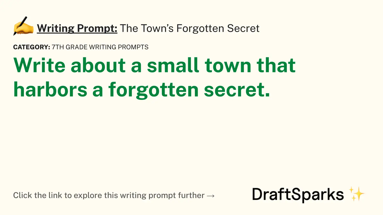 The Town’s Forgotten Secret