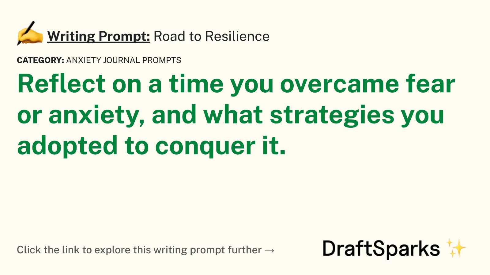 Road to Resilience