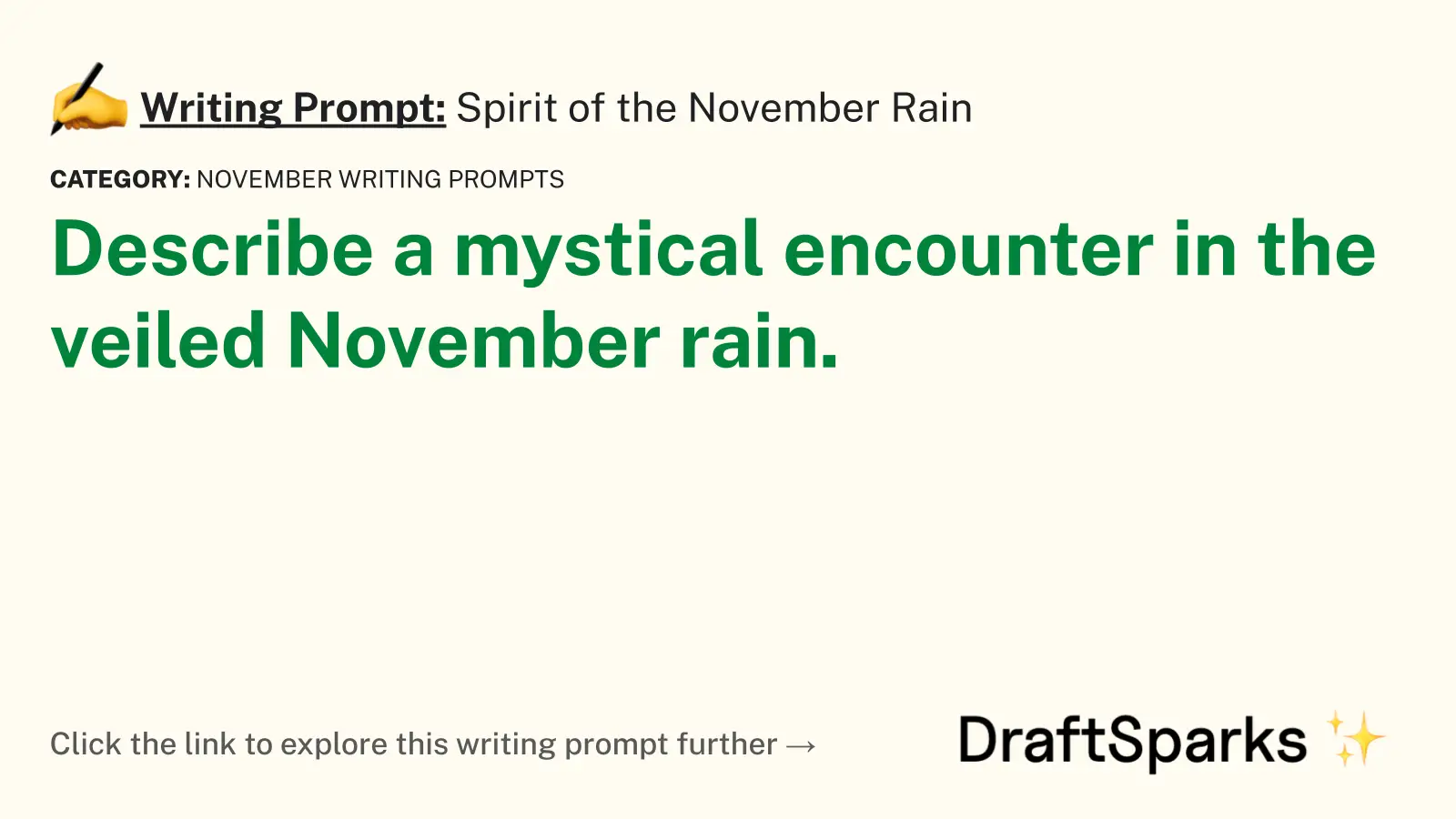 Spirit of the November Rain
