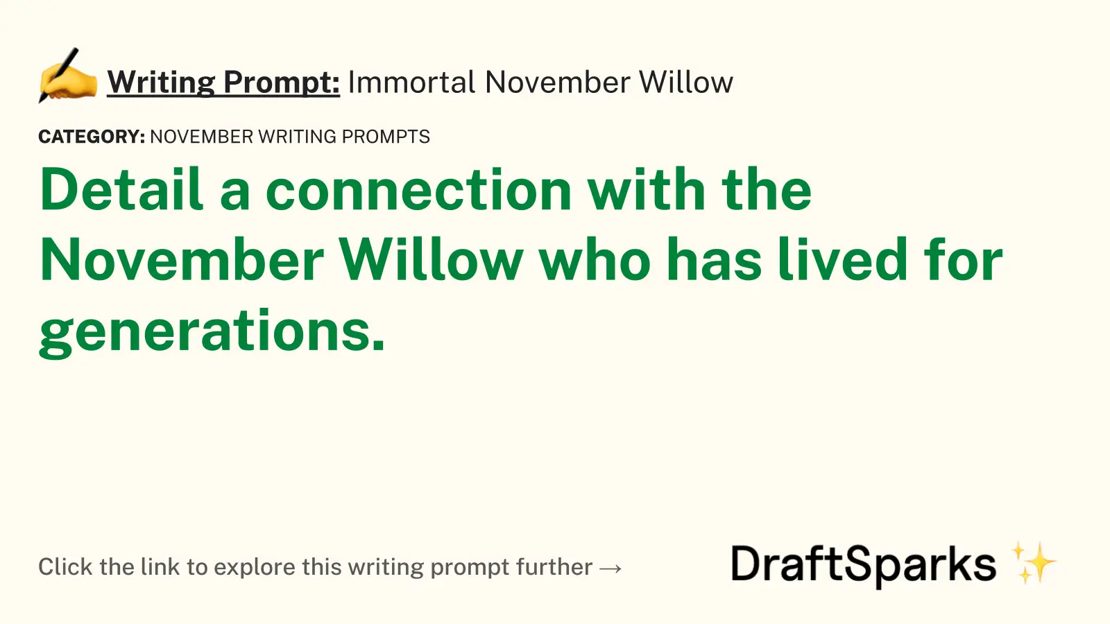 Immortal November Willow