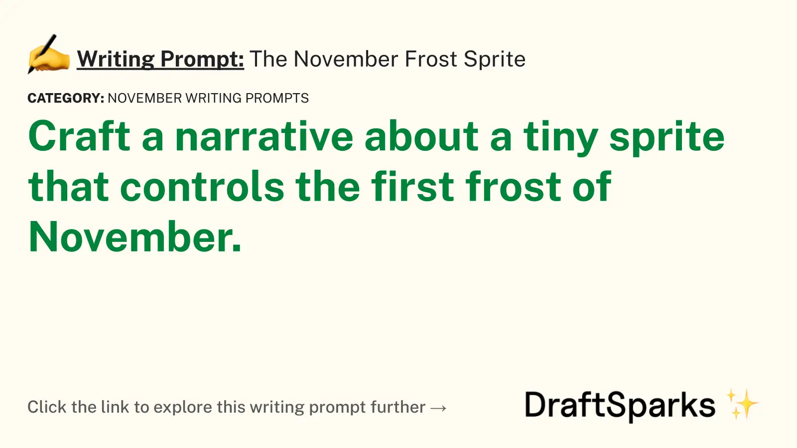 The November Frost Sprite