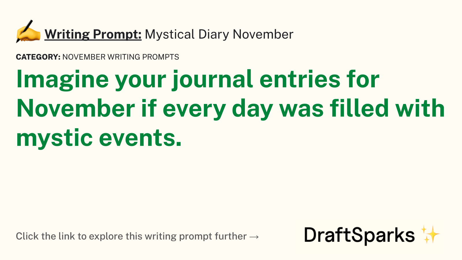 Mystical Diary November