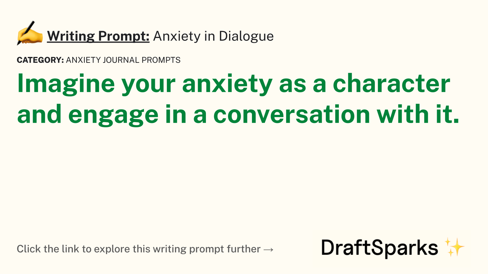 Anxiety in Dialogue